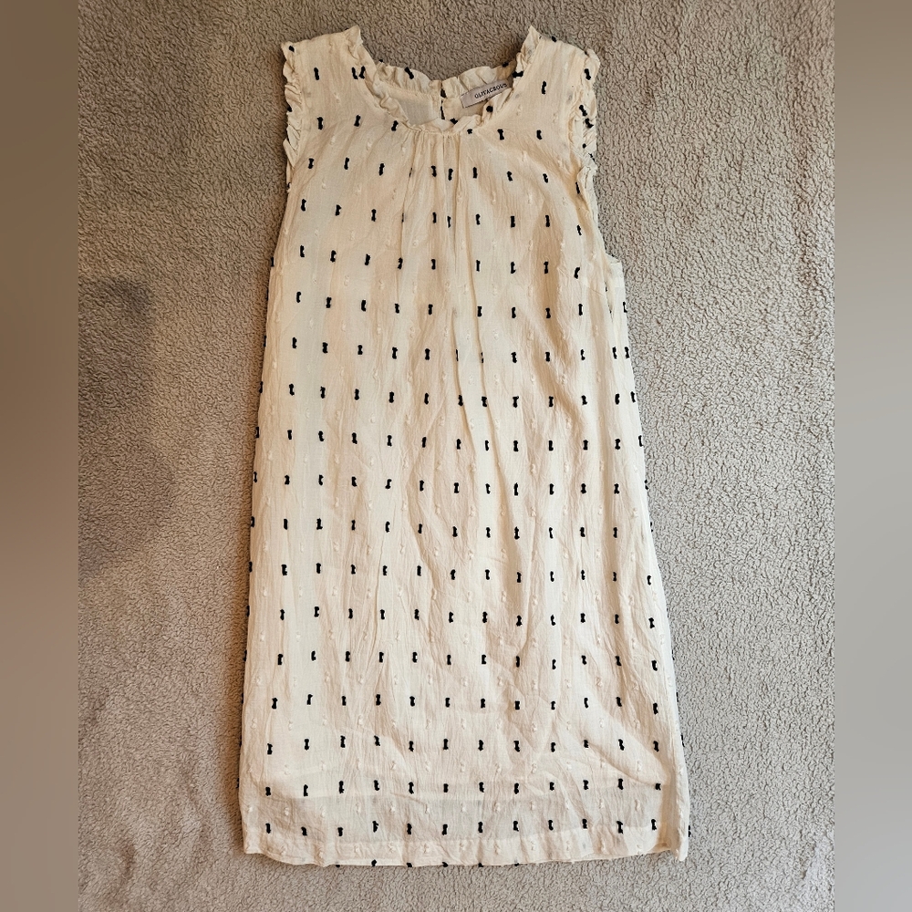 Olivaceous White Mini Dress S